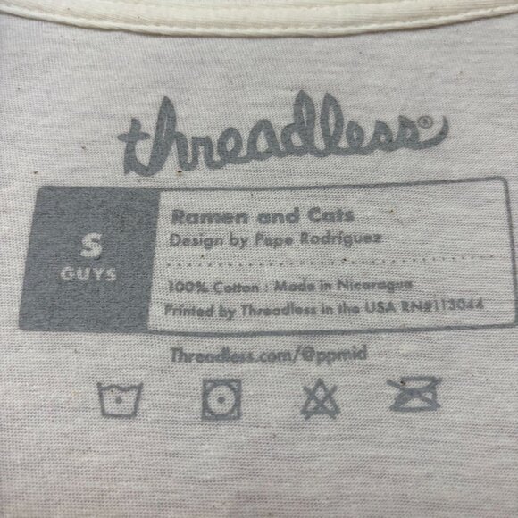 Threadless Ramen and Cats Kawaii Graphic Design T-shirt Small - Picture 4 of 4
